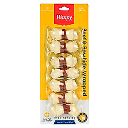 Wanpy Oven Roasted Deri Düğümlü Kemik Üzerine Biftek Sarılı Köpek Ödülü 85 Gr ( 7'li Düğümlü Kemik )