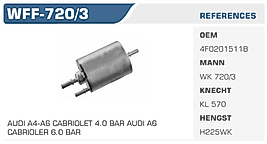 YAKIT FİLTRESİ AUDI A4-A6 CABRIOLET 4.0 BAR AUDI A6  CABRIOLER 6.0 BAR