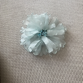 Turquoise Peony Brooch