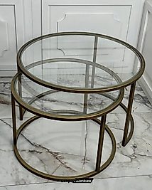 Rubby Orta Sehpa -Eskitme Gold