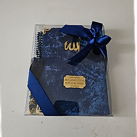 lacivert Kurdeleli Kadife Set