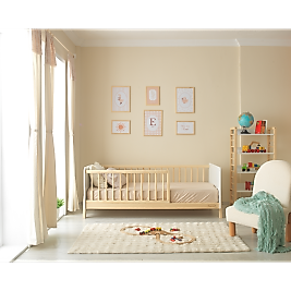 Suny - MDF Başlıklı Yuvarlak Çıtalı Karyola