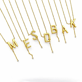 Gold Alya Model Zincir Harf Kolye