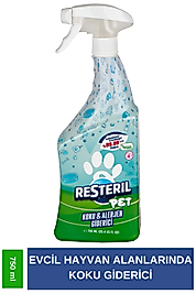 Resteril Antibakteriyel Parfümsüz Kedi Kumu ve Tuvaleti Koku Giderici (750 ml)