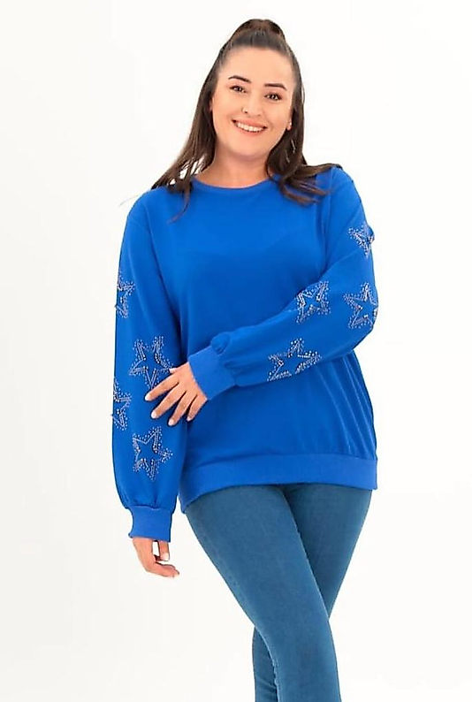YILDIZ DETAYLI SAKS SWEAT