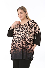 salaş model leopar desenli tunik