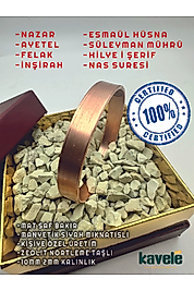 Mıknastıslı Zeolitli Nötrleme kumlu taşlı Saf Bakır Bileklik