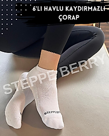 6'lı Kadın Beyaz Pilates Yoga Çorabı