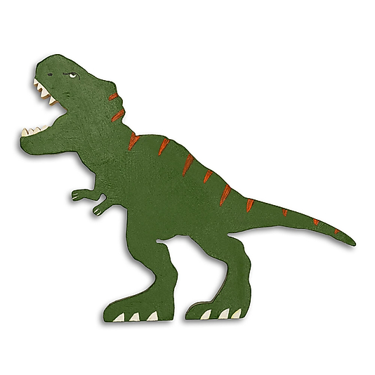 El Yapımı Ahşap T-Rex Figürü – Yeşil Dinozor
