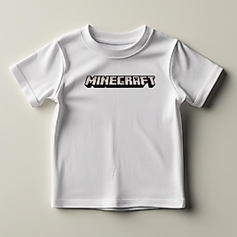 Minecraft Baskılı Normal Kalıp  Çocuk Tişört
