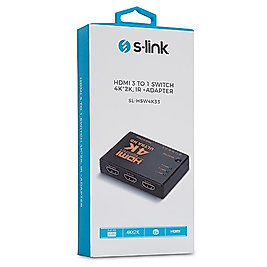 S-link SL-HSW4K33 HDMI 3TO1 SWITCH 4K*2K, IR +Adaptör
