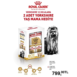 Royal Canin Yorkshire Köpek Maması 1,5 Kg + 2 Adet Yaş Mama Hediyeli