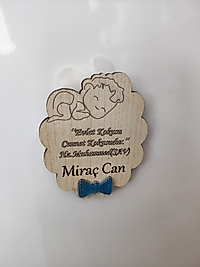 Ahşap Bebek Magneti, Mevlit, Sünnet, Yenidoğan Hediyelik