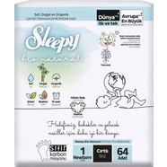 sleepy Bio Natural Ekonomik Paket Bebek Bezi 1 Beden Yenidoğan 64 Adet