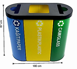 Geri Dönüşüm Kovası İç Kovalı 3'lü ( KDV DAHİL )