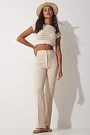 beli lastikli cepli viskon bürümçük havuk pantolon