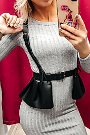 Kadın Omuzdan Askılı Ayarlanabilir etek aksesuarlı Deri Bel Kemer AKSESUAR