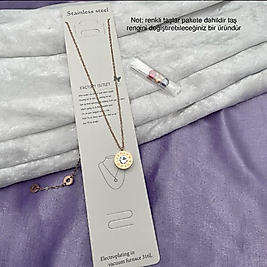 Çelik rose gold taşlı 45 cm