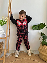 Siyah örümcek adam şardonlu  takım