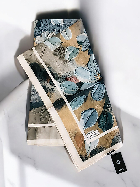 Akel Digital Kristal Eşarp  Çiçek Desen