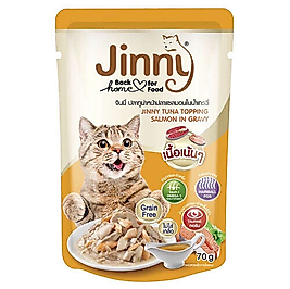 Jinny Ton Balıklı Somonlu Gravy Tahılsız Kedi Yaş Maması 70 Gr