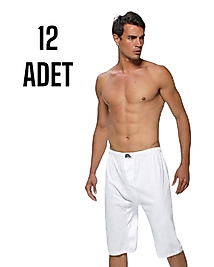 Gümüş Erkek Penye Osmanlı Donu Beyaz 12 Li Paket