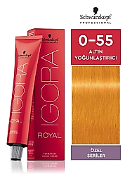 İGORA ROYAL SAÇ BOYASI 60 ML.  (0-55 ALTIN YOĞUNLAŞTIRICI)