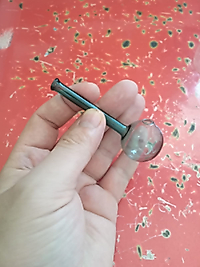 Renkli Cam Payp Yeşil 10Cm