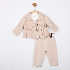 KARDELYA BABY KIZ BEBEK MÜSLİN 3 LÜ TAKIM