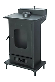 ORTA ŞÖMİNE PELET VE ODUN SOBASI TEK CAMLI