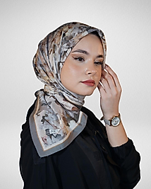 Spring Eşarp Pastel Çiçek Desenli