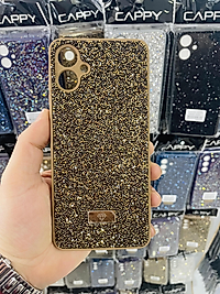 Samsung Galaxy A06 Taşlı Telefon Kılıfı Gold