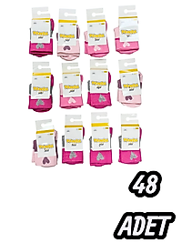 Çocuk Panda Çorap 48 Adet
