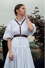 Askılı Kemer Deri Aksesuar Kemer Siyah AKSESUAR