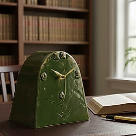 Yeşil Renkli Büyük Masa Saati MS014