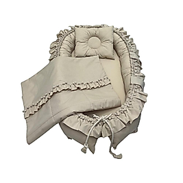 Vizon Fırfırlı ve Ponponlu Babynest ve Pikesi
