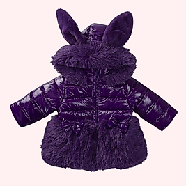 Kız Bebek 6-24 Ay Tavşan Kulaklı Mor Mont