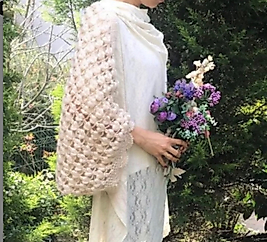 Knit shrug, knit neckwarmer, bridal scarf