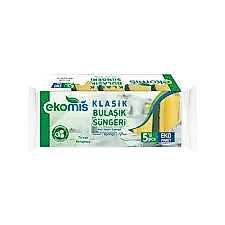 Ekomis Klasik Bulaşık Süngeri 5'Li Paket