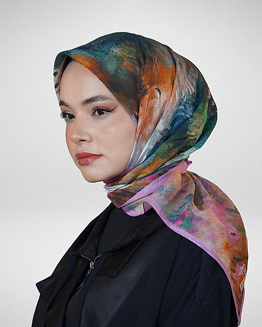 Spring Eşarp Suluboya Desen