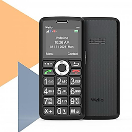 WKey T100 Kamerasız Siyah-Kırmızı Asker/Yaşlı Cep Telefonu