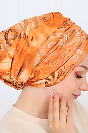 drapeli dolgulu  desenli tüllü bone