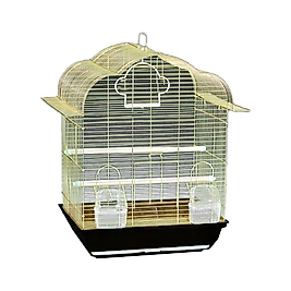 EuroGold Pirinç Telli Çatılı Kuş Kafesi 34,5 x 28 x 45,5 cm