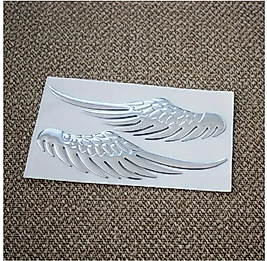 1 Takım Angel Wing Melek Kanat Yapıştırma Sticker Nıckel Car & Motorcycle