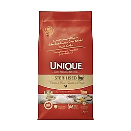 Unique Tavuk Etli ve Pirinçli Kısırlaştırılmış Kedi Maması (2 kg)