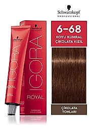 İGORA ROYAL SAÇ BOYASI 60 ML. (6-68 KOYU KUMRAL ÇİKOLATA KIZIL)