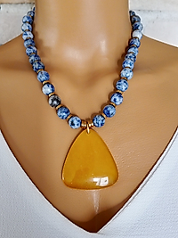 SODALİT VE AKİK DOĞALTAŞ KOLYE