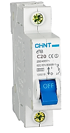 Chint  eB Serisi / 1 Kutuplu 4,5kA / C tipi 20A Otomatik Sigorta