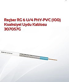 REÇBER Reçber RG 6 U/4 PHY-PVC (100) Koaksiyel Uydu Kablosu 307057G