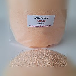 İnci Tozu Mum Turuncu Renk ,Vanilya Esanslı ,500gr